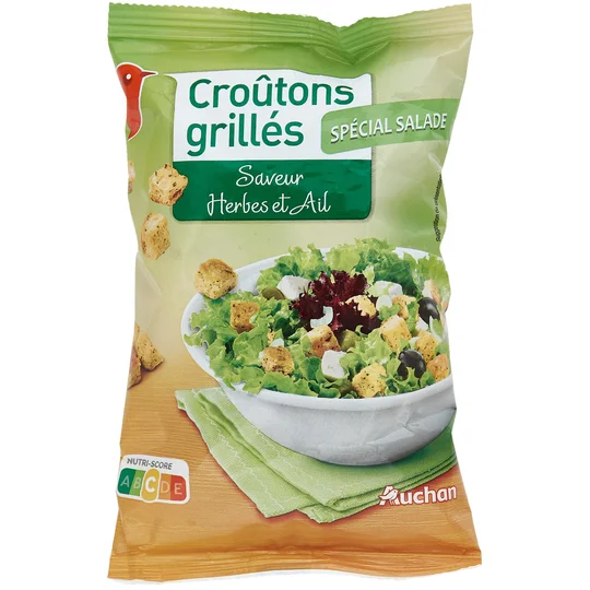 Croûtons grillés saveur herbes et ail spécial salade