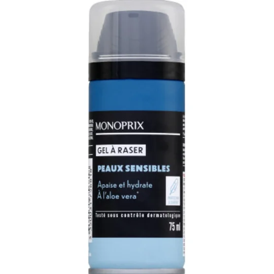 Gel de rasage peaux sensibles à l aloe vera