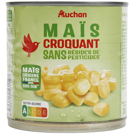 Maïs croquant sans résidu de pesticides sans OGM