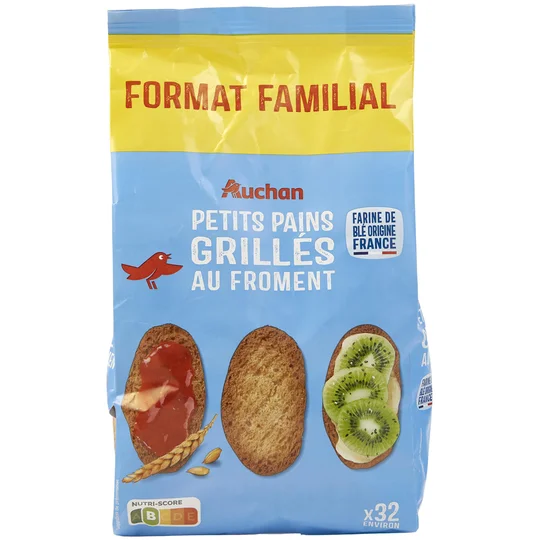 Petits pains grillés au froment sans huile de palme