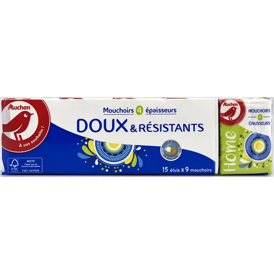 Paquets de mouchoirs 4 épaisseurs