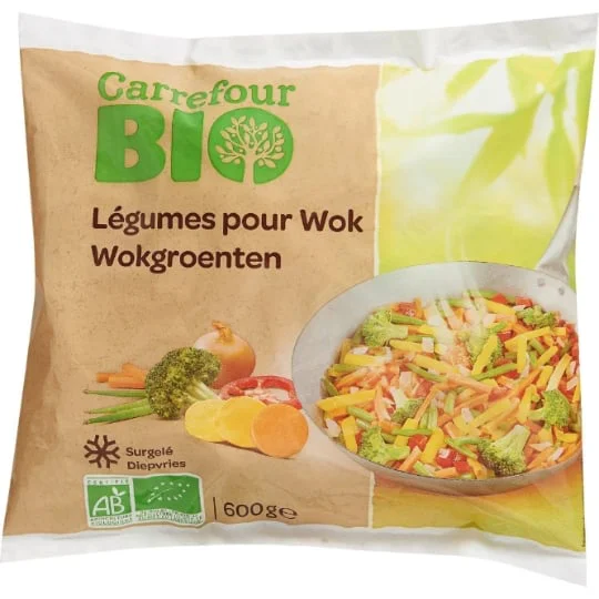 Légumes cuisinés bio pour wok