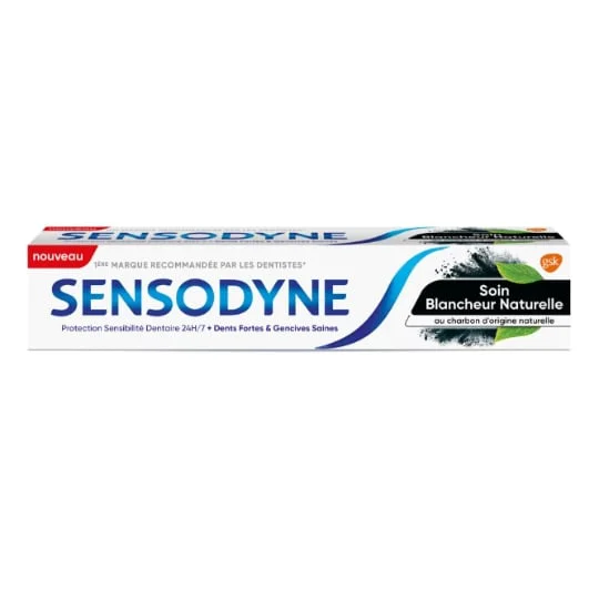 Dentifrice Protection Sensibilité Dentaire + Dents Fortes & Gencives Saines Soin Blancheur Au Charbon D'Origine Naturelle