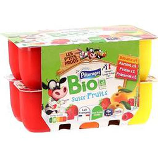 Fromage frais Suiss' Fruits assortiment BIO