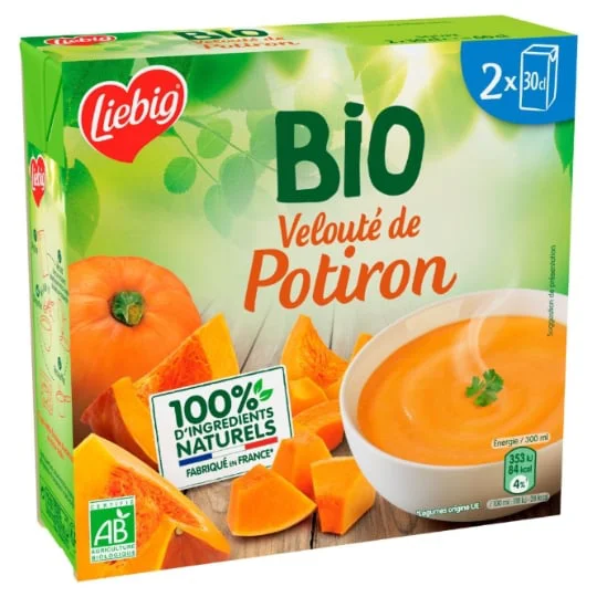 Soupe veloutée de potiron Bio