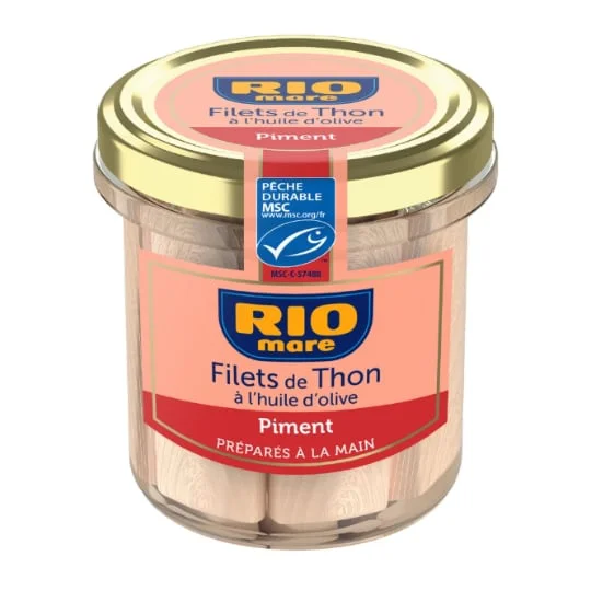 Filets de thon huile d'olive et piment