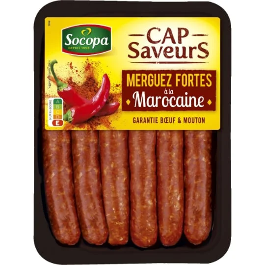 Merguez fortes boeuf et mouton à la Marocaine