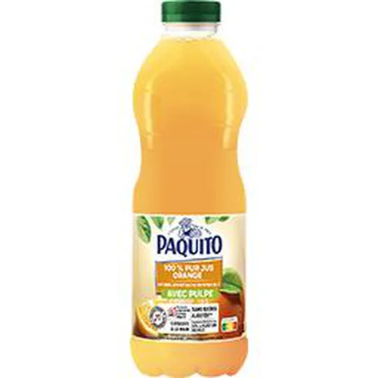 100% pur jus orange avec pulpe