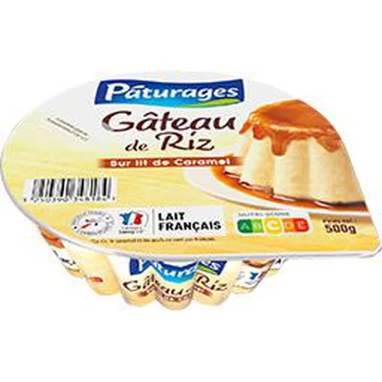 Gâteau de riz sur lit de caramel
