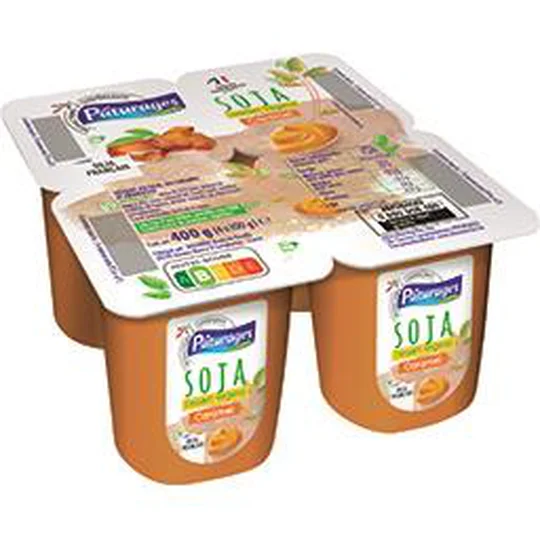 Dessert végétal caramel au soja