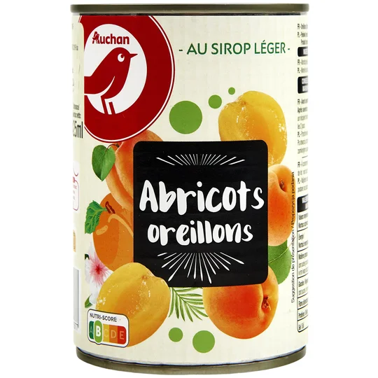 Oreillons d'abricots au sirop léger