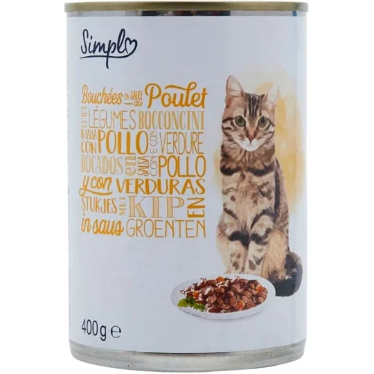 Pâtée pour chat poulet légumes