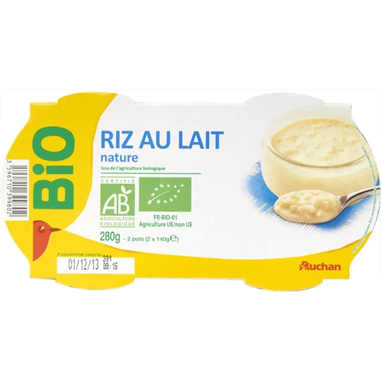 Riz au lait naturel