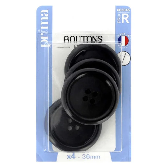 Boutons noir 36mm