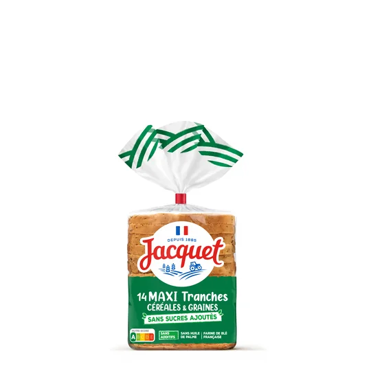 Pain de mie aux céréales sans sucre ajouté