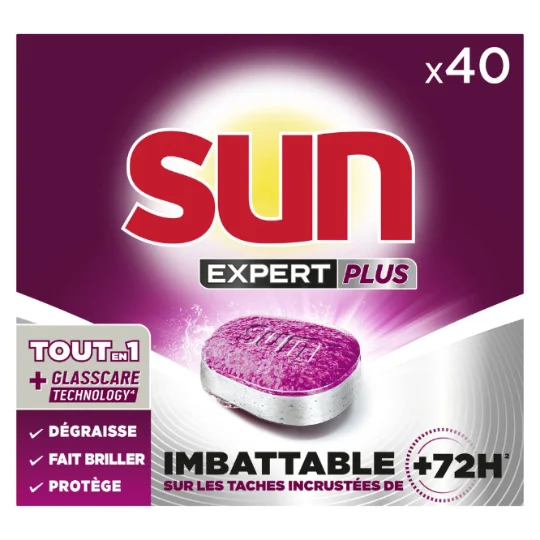 Capsules Lave Vaisselle Expert Plus tout en 1 SUN
