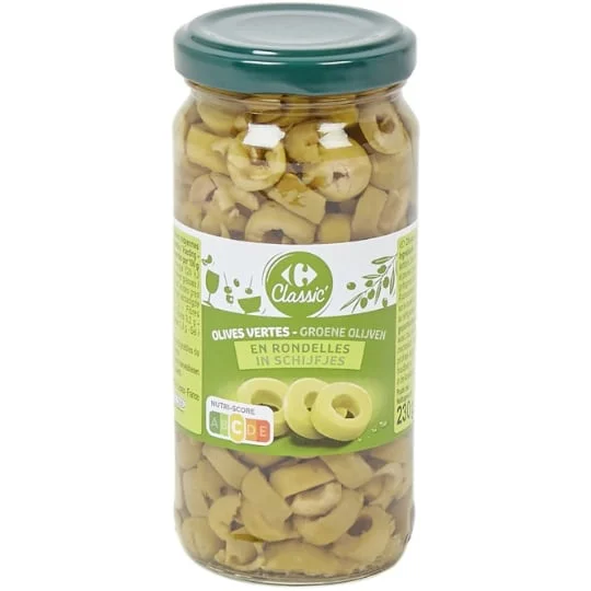 Olives vertes en rondelles
