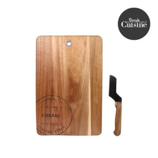 Plateau fromage acacia et couteau