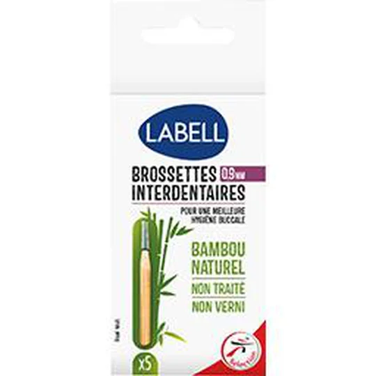Brossettes interdentaires bambou naturel 0,9mm