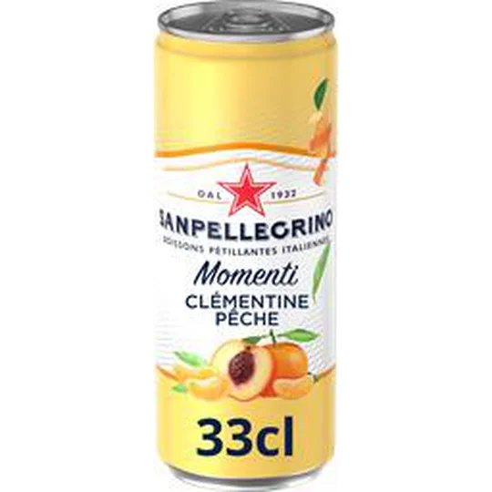 Boisson gazeuse aromatisée Clémentine Pêche
