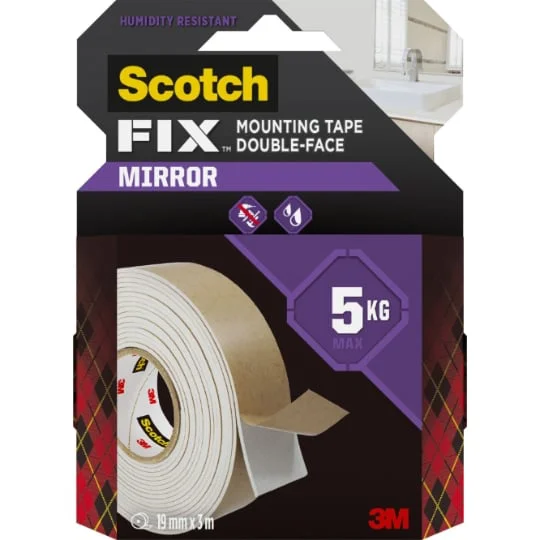 Double face miroirs 3 m x 19 mm