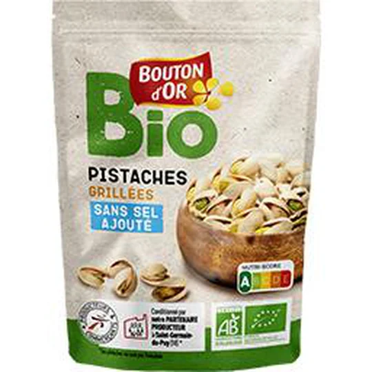 Pistaches grillées sans sel ajouté BIO