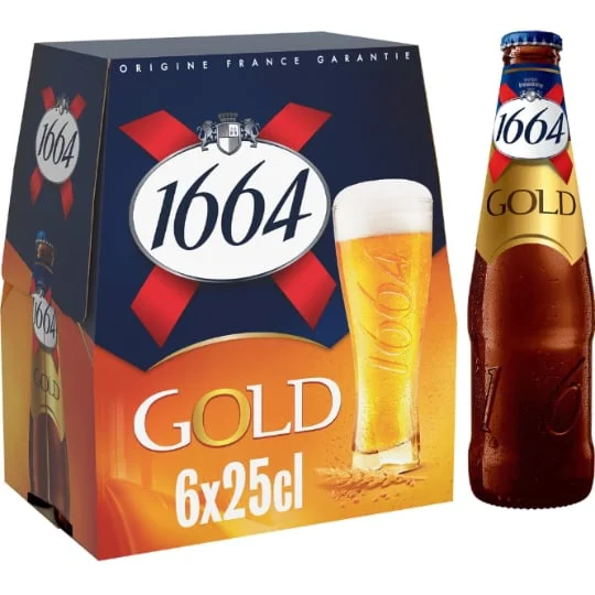 Bière blonde gold 6,1% bouteilles