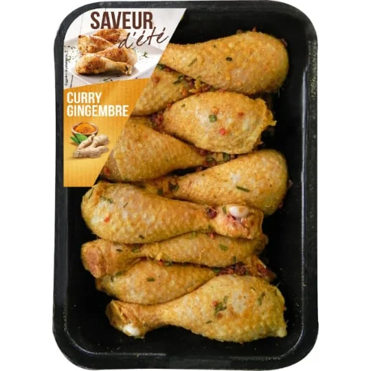 Pilons de poulet curry gingembre