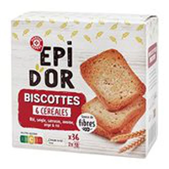 Biscottes 6 céréales x36