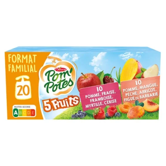 Compote 5 fruits Sans sucres ajoutés