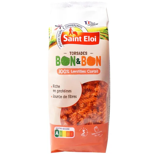 Bon & Bon - Torsades 100% lentilles corail