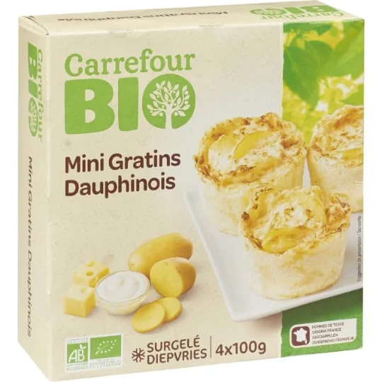 Plat cuisiné bio mini gratins dauphinois