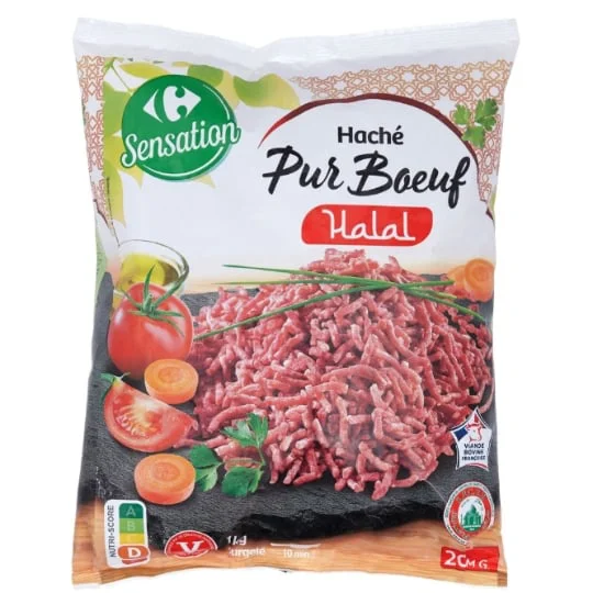 Viande hachée halal pur boeuf 20% MG
