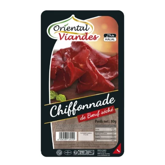 Chiffonnade de boeuf séché halal