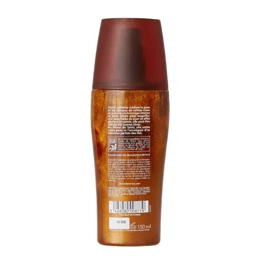 Huile Bronzante Intense Pailletée Sublimatrice Corps et Cheveux au Monoï de Tahiti
