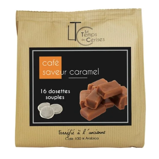Café dosettes compatibles Senseo saveur caramel x16