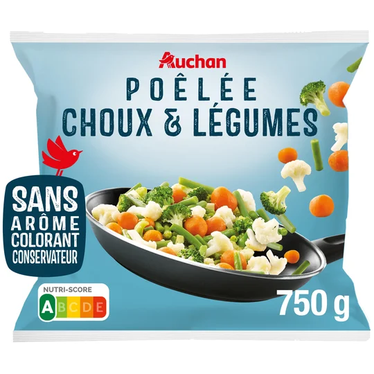 Poêlée choux et légumes