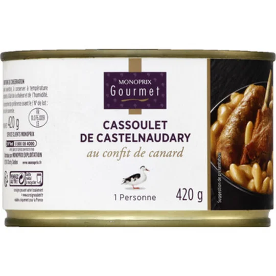 Cassoulet de Castelnaudary au confit de canard