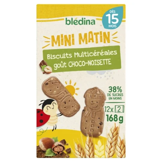Mini matin biscuits multicéréales goût choco-noisette dès 15 mois