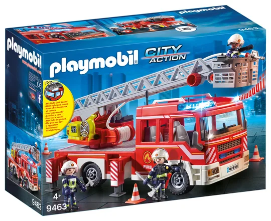 Camion de pompiers avec échelle pivotante 9463 - 4+ - 89 pcs