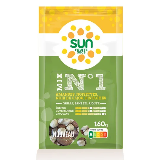 Mélange de fruits secs grillés sans sel ajouté Mix n°1
