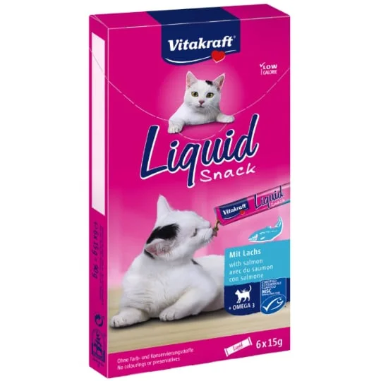 Aliment pour chat liquid snack saumon oméga 3