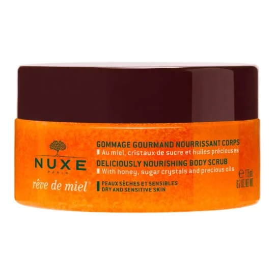 Gommage Corps Gourmand Nourrissant au Miel Cristaux de Sucre et Huiles Précieuses Rêve de Miel
