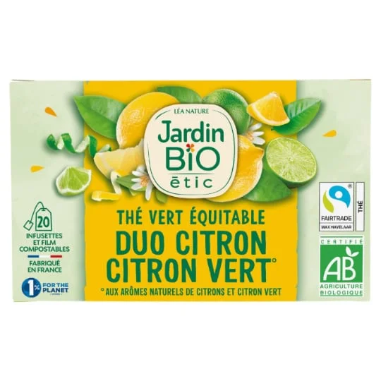 Thé vert duo citron citron vert Bio
