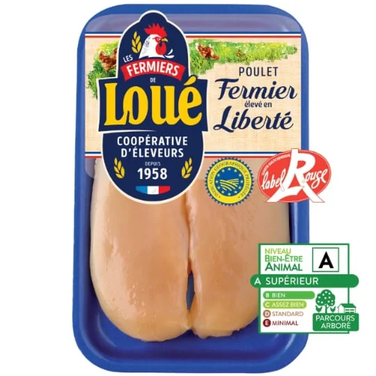 Filets de poulet fermier jaune Label Rouge