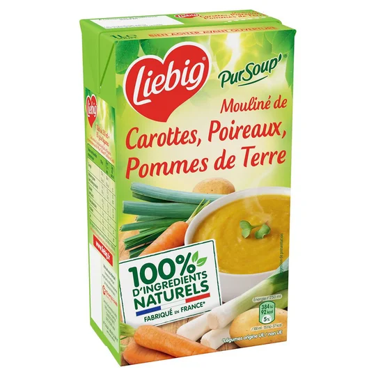 Mouliné de carottes, poireaux, pommes de terre Pur'Soup