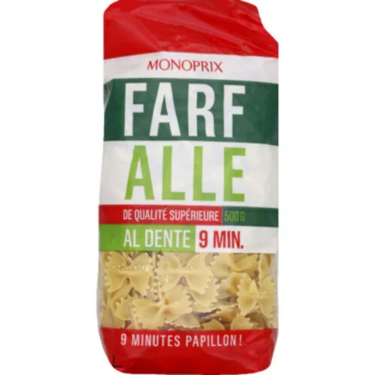 Farfalle, de qualité supérieure