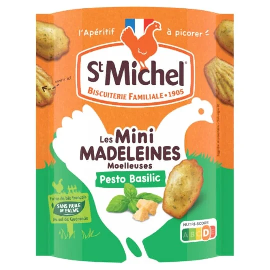 Mini madeleine moelleuse pesto