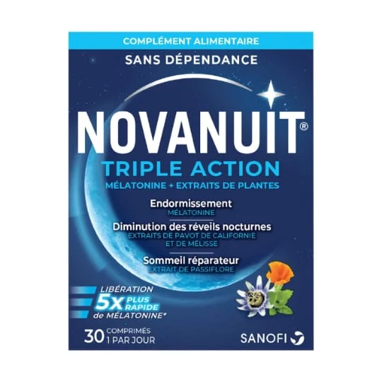 Compliment alimentaire pour le sommeil triple action