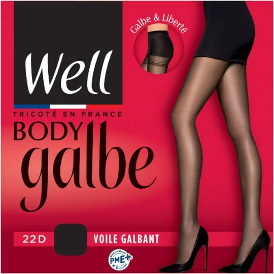 Collant voile Body Galbe Noir - T1